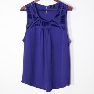 Mossimo Sleeveless Cutout Top Purple XXL Modern Basic Essentials